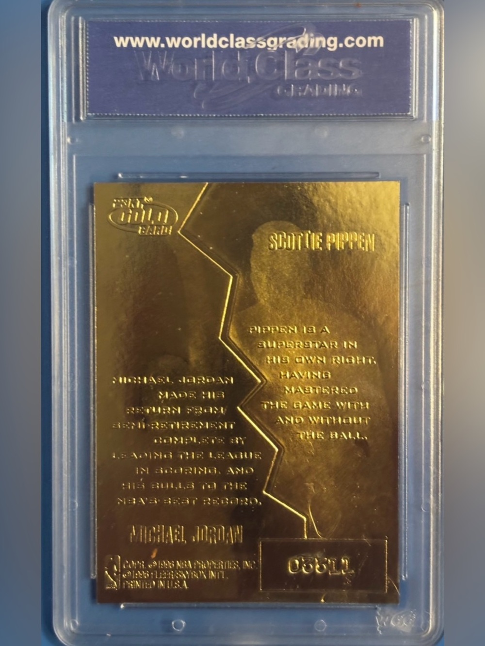 Fleer 1996-97 23KT Gold Game Breakers Jordan & Pippen Signature Series
10 GEM MT - Picture 3 of 9